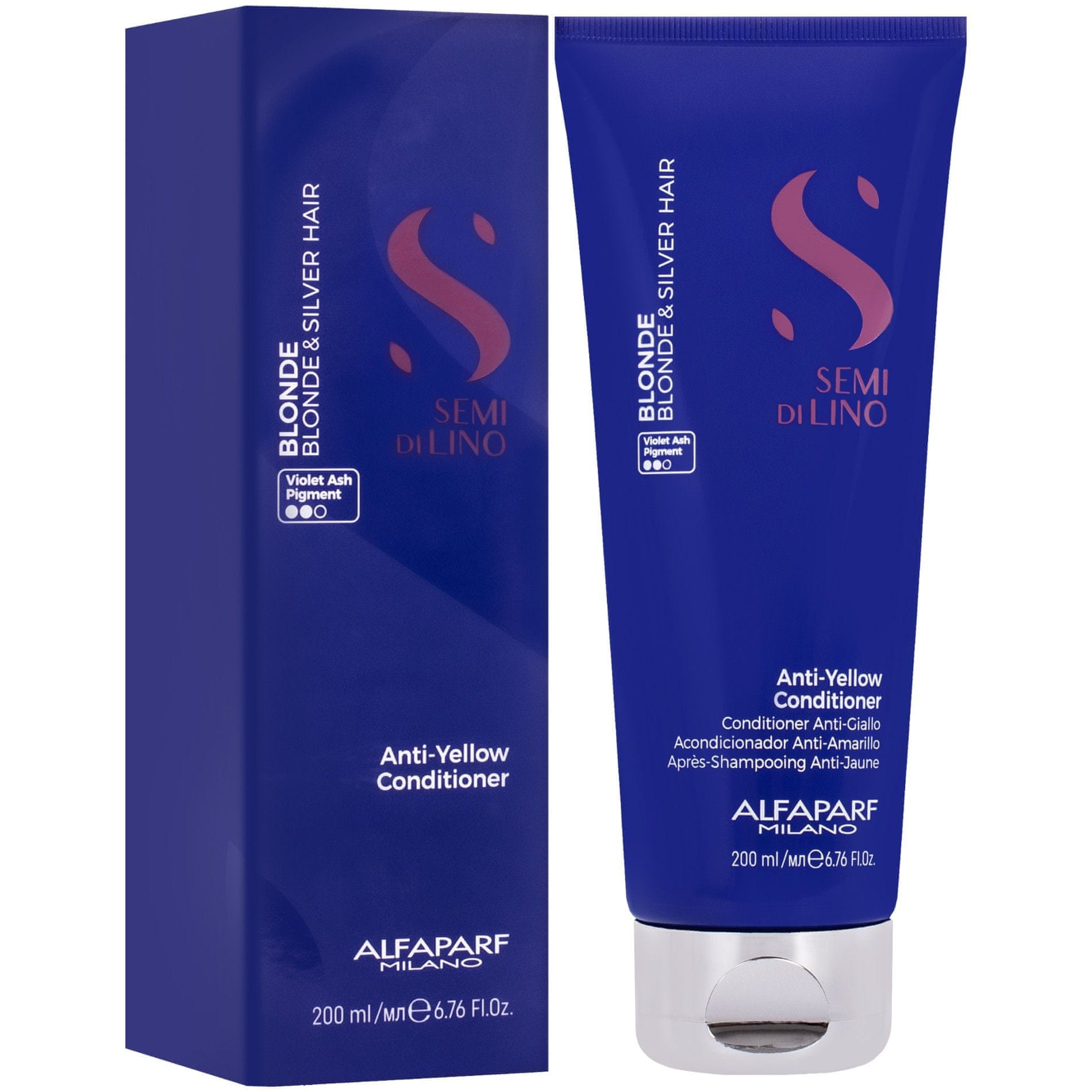 Sampon Alfaparf Semi di Lino Blonde Anti-Yellow, 1000 ml