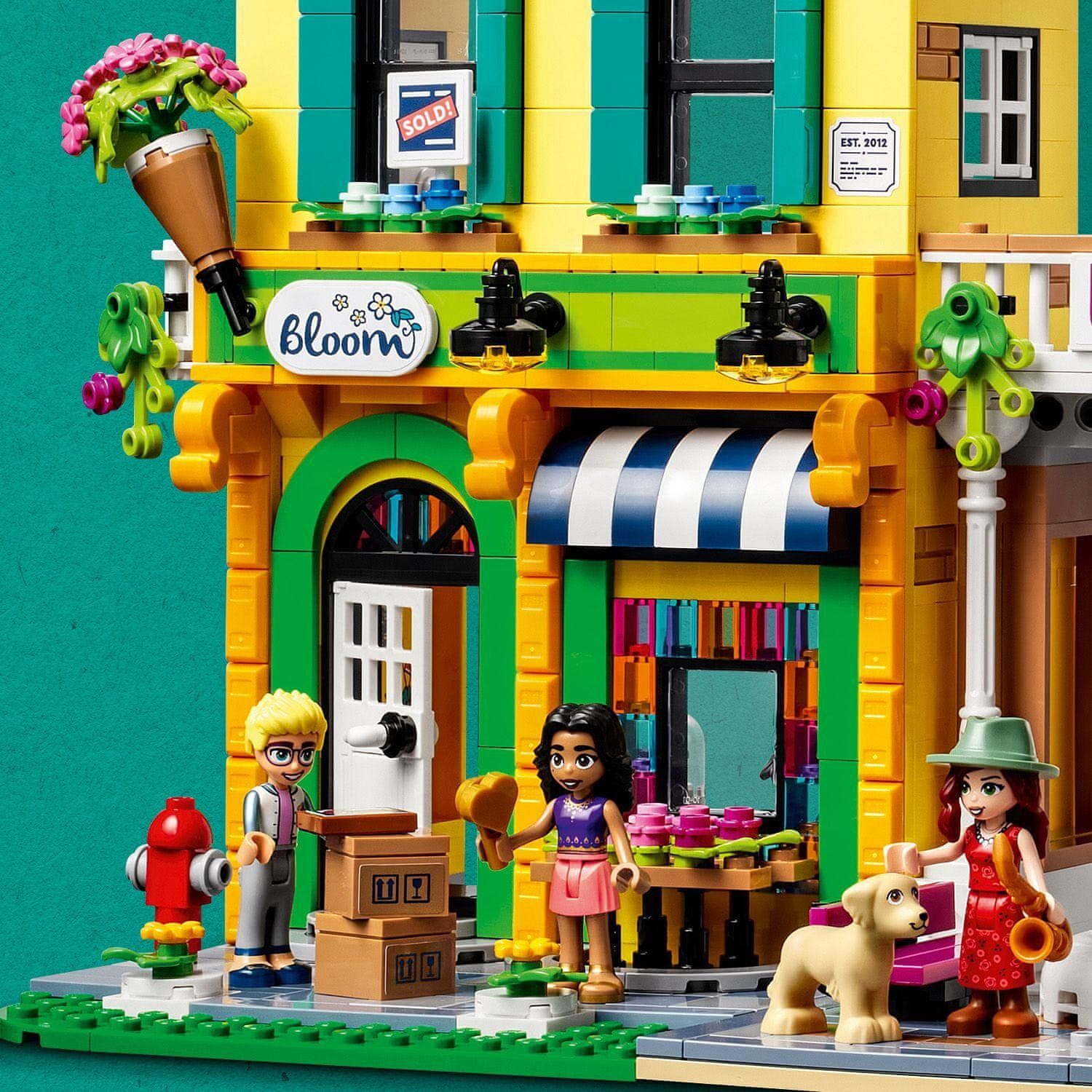 LEGO Friends 41732 Kvetinárstvo a dizajn štúdio v centre mesta