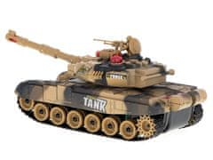 Ikonka RC Velký válečný tank 9995 velký 2,4 GHz písek