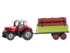 WOWO Profesionální Traktor s Přívěsem a Hromadou Dřeva pro Zemědělské Účely