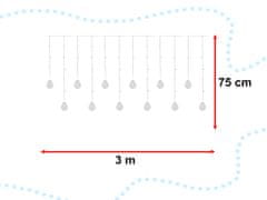 WOWO Vícebarevné LED Závěsné Lampy s Konektorem, 3m, 108 Diód, 8 Režimů Svícení