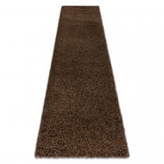 eoshop Běhoun SOFFI shaggy 5cm hnědý - do kuchyně, předsíně, chodby, haly (Velikost: 60x200 cm)