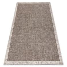 Dywany Lusczów Kusový koberec SIZAL FLOORLUX 20401 vzor rámu taupe / šampaňské Rozměr koberce: 160 x 230 cm