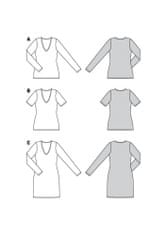 Burda Střih Burda 6075 - Tričko, tričkové šaty