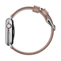 Nomad Modern Leather Slim Natural řemínek pro Apple Watch 41mm ,Barva Stříbrná 40mm Přírodní