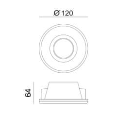 ACA ACA Lighting Gypsum zapuštěné bodové sádrové svítidlo G90021C