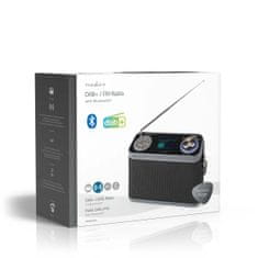 Nedis RDDB5200BK radiopřijímač DAB+ / FM, 24W, budík, Bluetooth, 40 předvoleb