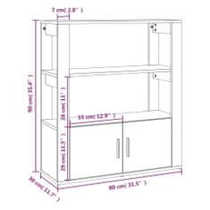 Vidaxl Příborník betonově šedý 80x30x90 cm kompozitní dřevo