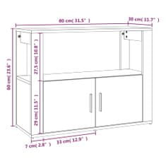 Vidaxl Příborník bílý 80x30x60 cm kompozitní dřevo