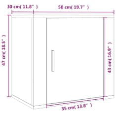 Vidaxl Nástěnné noční stolky 2 ks dub sonoma 50 x 30 x 47 cm