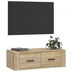 Vidaxl Závěsná TV skříňka dub sonoma 80 x 36 x 25 cm kompozitní dřevo