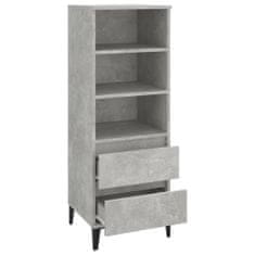 Greatstore Skříň highboard betonově šedá 40 x 36 x 110 cm kompozitní dřevo