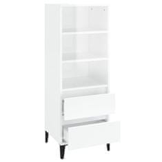 Greatstore Skříň highboard bílá s vysokým leskem 40 x 36 x 110 cm kompozit