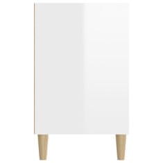 Greatstore Botník bílý s vysokým leskem 102x36x60 cm kompozitní dřevo