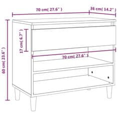 Greatstore Botník šedý sonoma 70x36x60 cm kompozitní dřevo