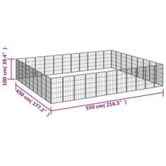 Petromila 40panelová ohrádka pro psy černá 50 x 100 cm práškovaná ocel