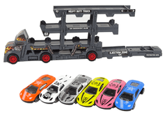 Lean-toys Velké Auto Truck Laweta Rozkládací 3- Patrová S Vy