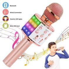 JOJOY® Bezdrátový bluetooth karaoke mikrofon s reproduktorem, rose gold - VOCALIX