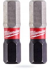 Milwaukee Impact BIT Hex12x25mm 1/4 '2ks Impact 