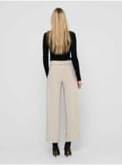 Jacqueline de Yong Krémové dámské široké kalhoty JDY Geggo XL/32