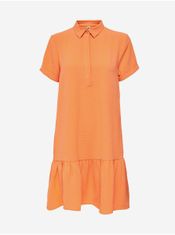 Jacqueline de Yong Oranžové košilové šaty s volánem JDY Lion XS