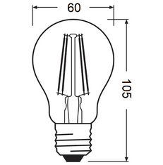 Osram Stmívatelná LED žárovka E27 A60 2W = 25W 250lm 2700K Teplá bílá