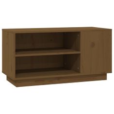 Greatstore TV skříňka medově hnědá 80x35x40,5 cm masivní borové dřevo