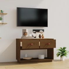 Greatstore TV skříňka medově hnědá 90x40x60 cm masivní borové dřevo