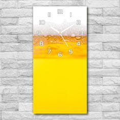 Wallmuralia Moderní hodiny nástěnné Pivo bílé 30x60 cm