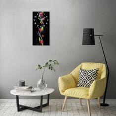 Wallmuralia Moderní hodiny nástěnné Višně 30x60 cm bílé