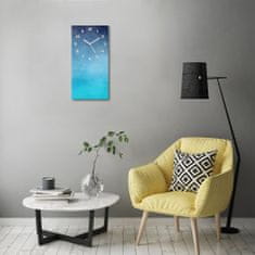 Wallmuralia Moderní skleněné hodiny na stěnu Dým 30x60 cm bílé