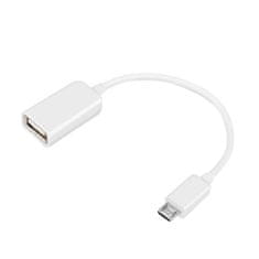 Northix Kabel USB na Micro USB – Vestavěný OTG adaptér – Bílý 