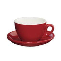 Cilio Cilio Roma šálek s podšálkem na cappuccino, porcelán, červený, 0,1l