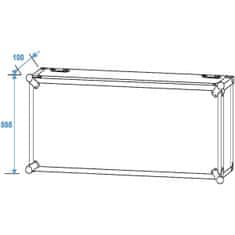 Roadinger Rack Profi 18HE, hloubka 45cm, 9mm