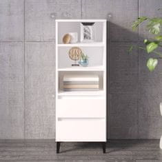 Greatstore Skříň highboard bílá 40 x 36 x 110 cm kompozitní dřevo