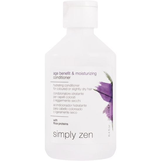 Simply Zen Age Benefit & Moisturizing Conditioner - hydratační kondicionér pro barvené a suché vlasy, 250 ml