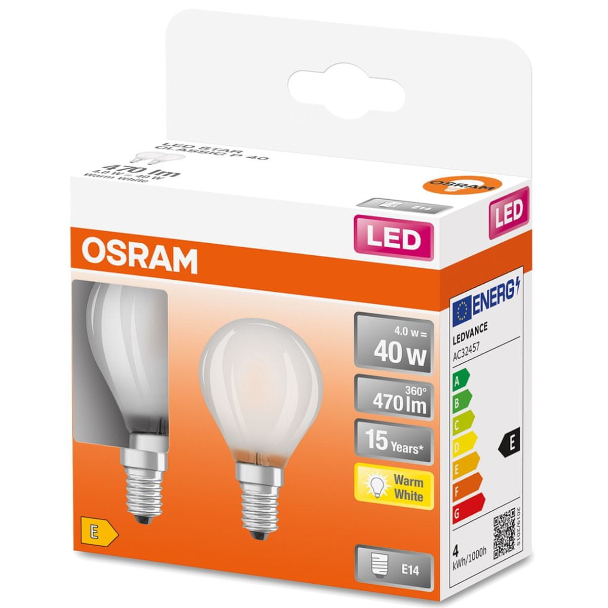 2x MINI LED žárovka E14 2,8W 2700K Filament OSRAM za 185 Kč - Allegro