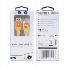 TB Energy Kabel TB 022970 USB A - USB C oranžový 2m