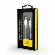 Gembird Kabel CC-USB2B-AMLM-1M-BW2 USB A - Lightning bílý 1m