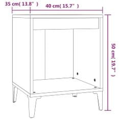 Vidaxl Noční stolky 2 ks bílé 40x35x50 cm