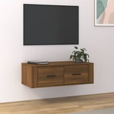 Vidaxl Závěsná TV skříňka hnědý dub 80 x 36 x 25 cm kompozitní dřevo