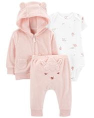 Carter's Set 3dílný body kr. rukáv, tepláky, mikina Pink Sheep holka LBB NB, vel. L 56