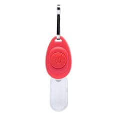 Northix Mini lampa na klíčenku nebo bundu - červená 