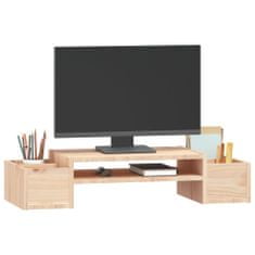 Greatstore Stojan na monitor 70 x 27,5 x 15 cm masivní borové dřevo