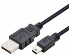 TB Energy Kabel AKTBXKU3PBAW30B USB A - miniUSB typ B černý 3m