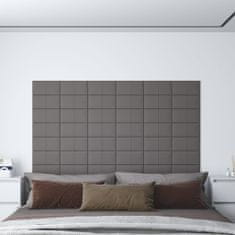 Greatstore Nástěnné panely 12 ks světle šedé 30 x 15 cm textil 0,54 m²