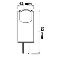 Osram 3x LED žárovka G4 KAPSLE 0,9W = 10W 100lm 2700K Teplá bílá 12V