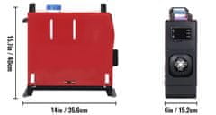 Nezávislé topení Car Heater 12V 5KW Red-Black