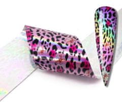 TOJATO Kosmetická přenosová fólie na nehty 100cmx4cm Panther, Skvrny, Leopardí potisk, květiny, holo