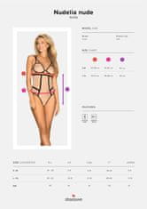 Obsessive Elegantní body Nudelia teddy nude - Obsessive S/M nude